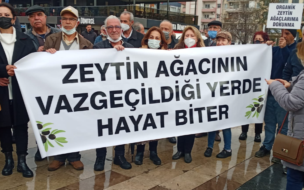 AYÇEP'ten "zeytinlik alan" eylemi