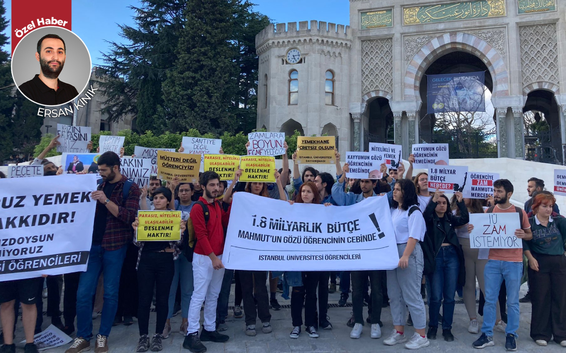 İstanbul Üniversitesi’nin yemek zammına öğrencilerden protesto