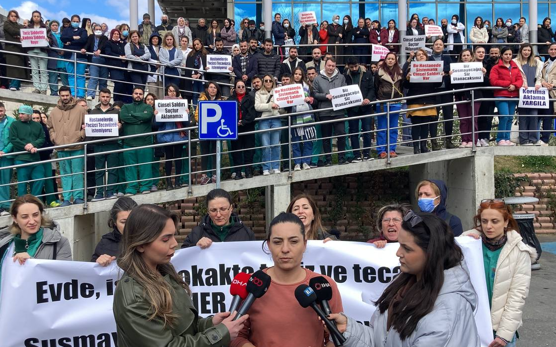 Yedikule Göğüs Hastalıkları Hastanesi’nde cinsel saldırı iddiasına karşı eylem