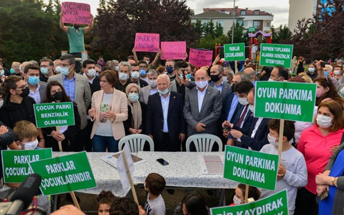 AKP'li belediyeden parka benzin istasyonu yapmak için ihale