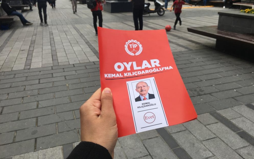 TİP logolu ‘Kılıçdaroğlu’ bildirilerine engel itiraz sonucu kaldırıldı