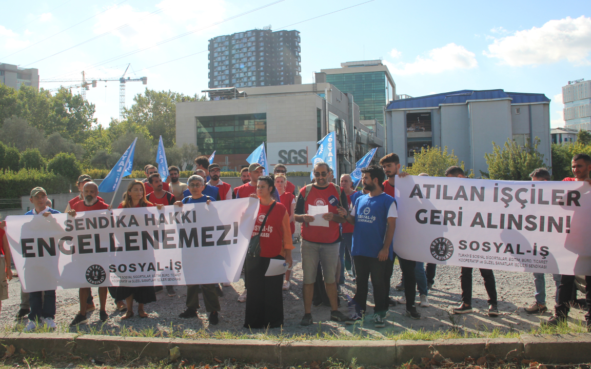 Sosyal-İş SGS önünden seslendi: ‘Atılan işçiler geri alınsın’